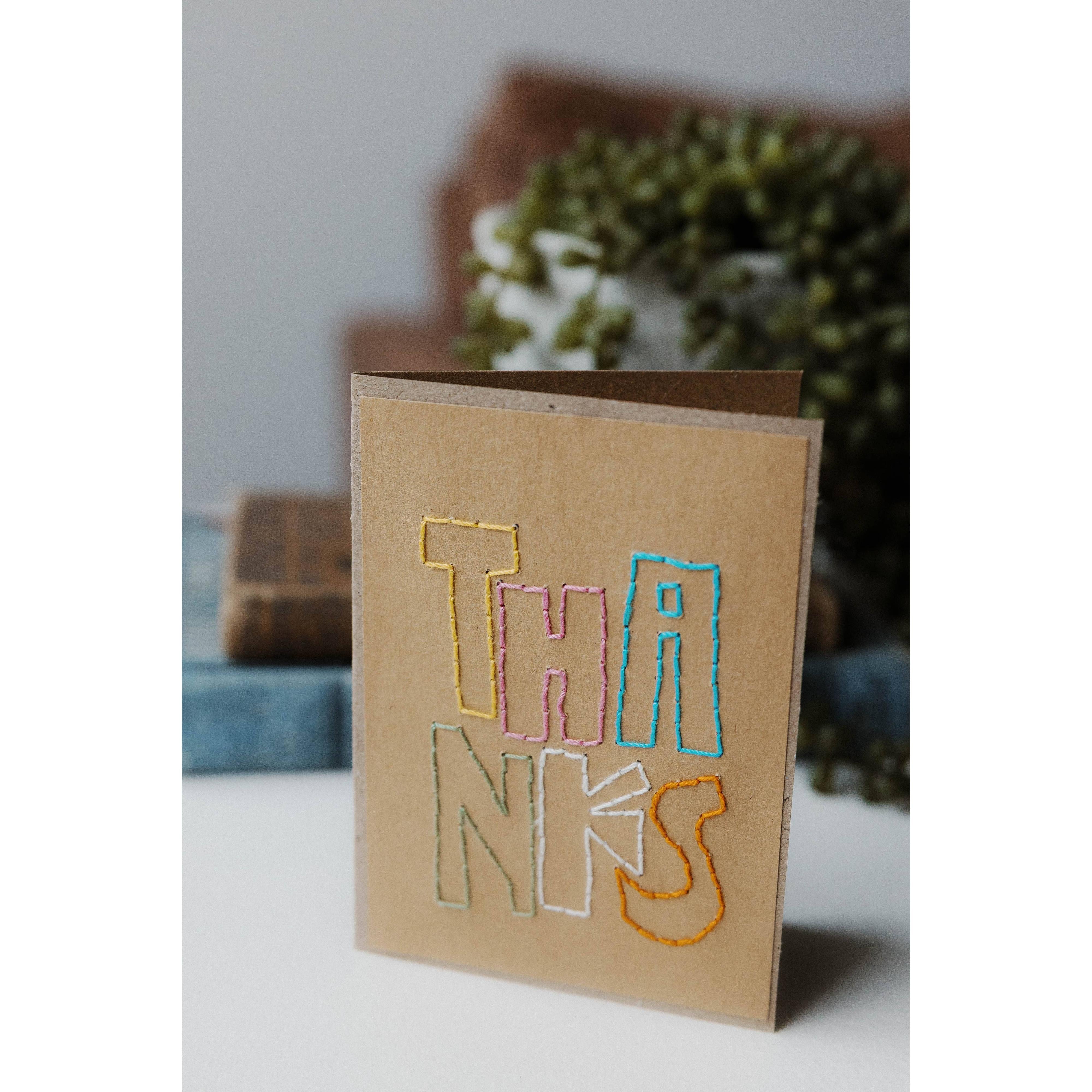 Thanks Greeting Card- Assorted Colors- Sold Individually