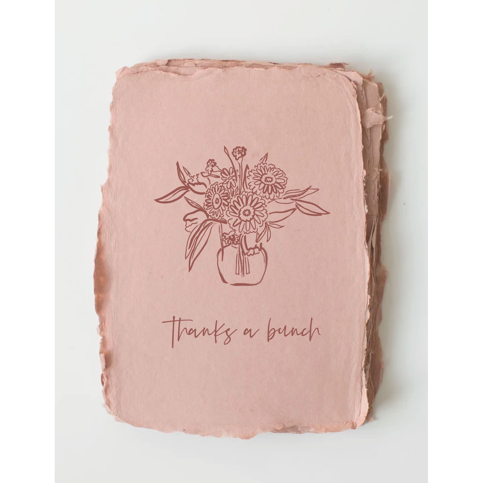 "Thanks a bunch" Floral Bouquet Greeting Card