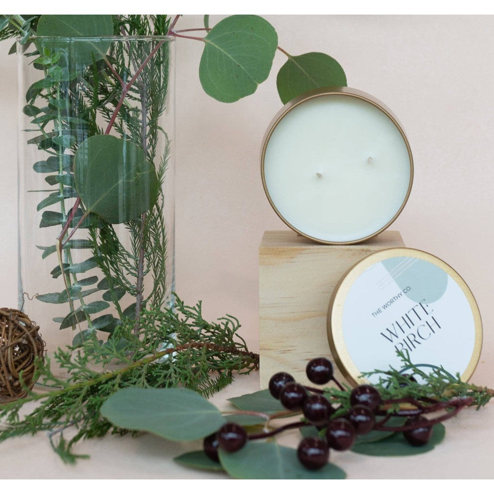 The Worthy Co: Tin Candle- Assorted Scents