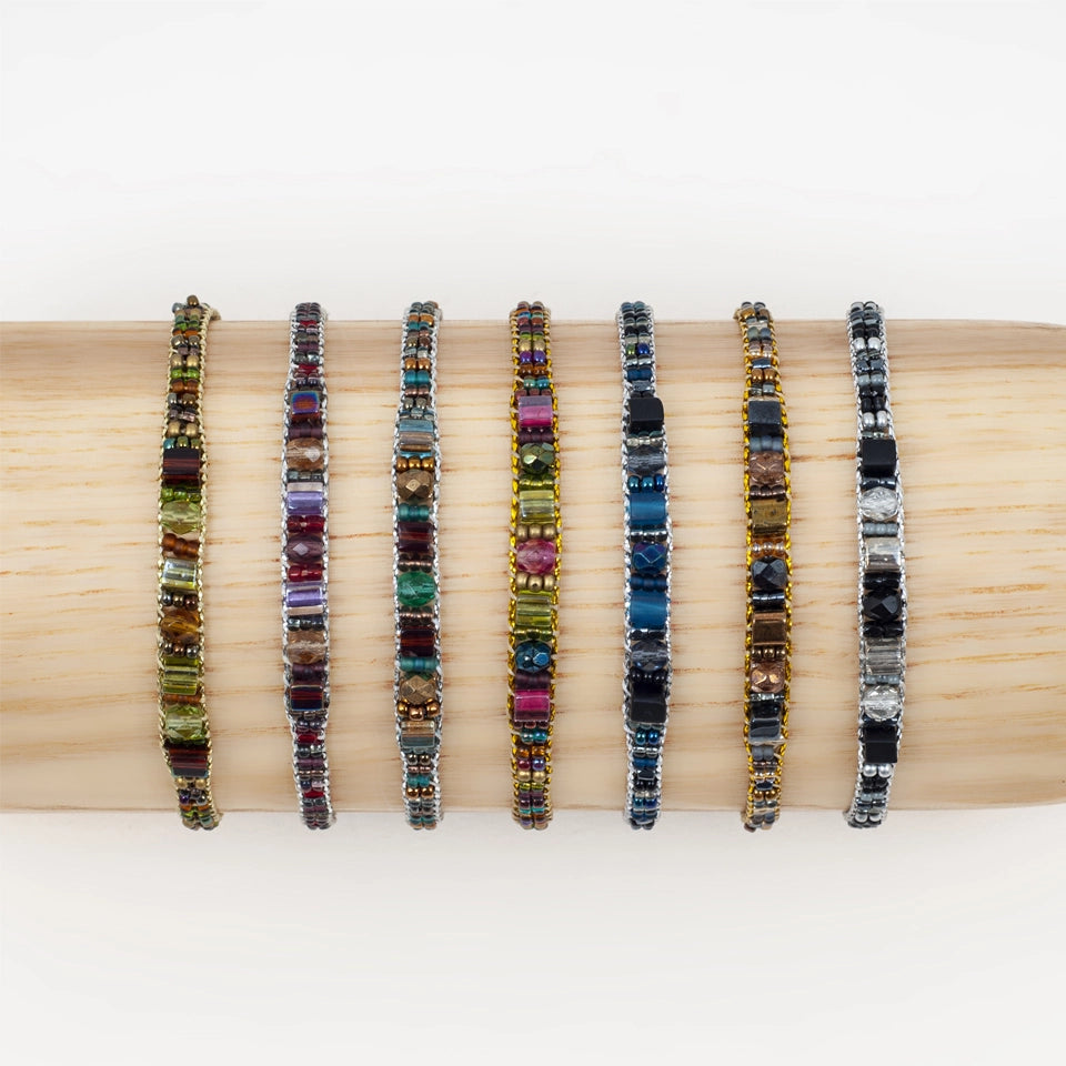 Thin Miyuki Beaded Bracelet - Assorted Colors- Sold Individually
