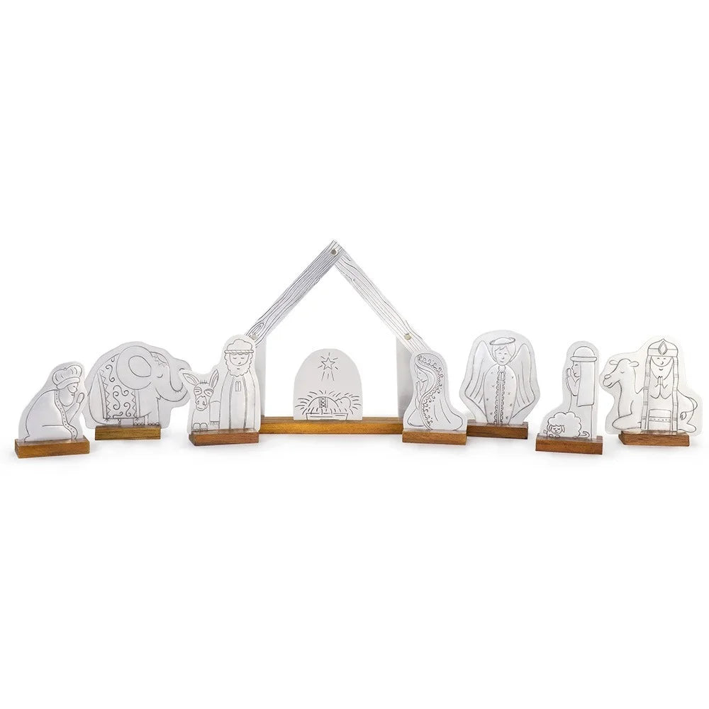 Tin Nativity Set