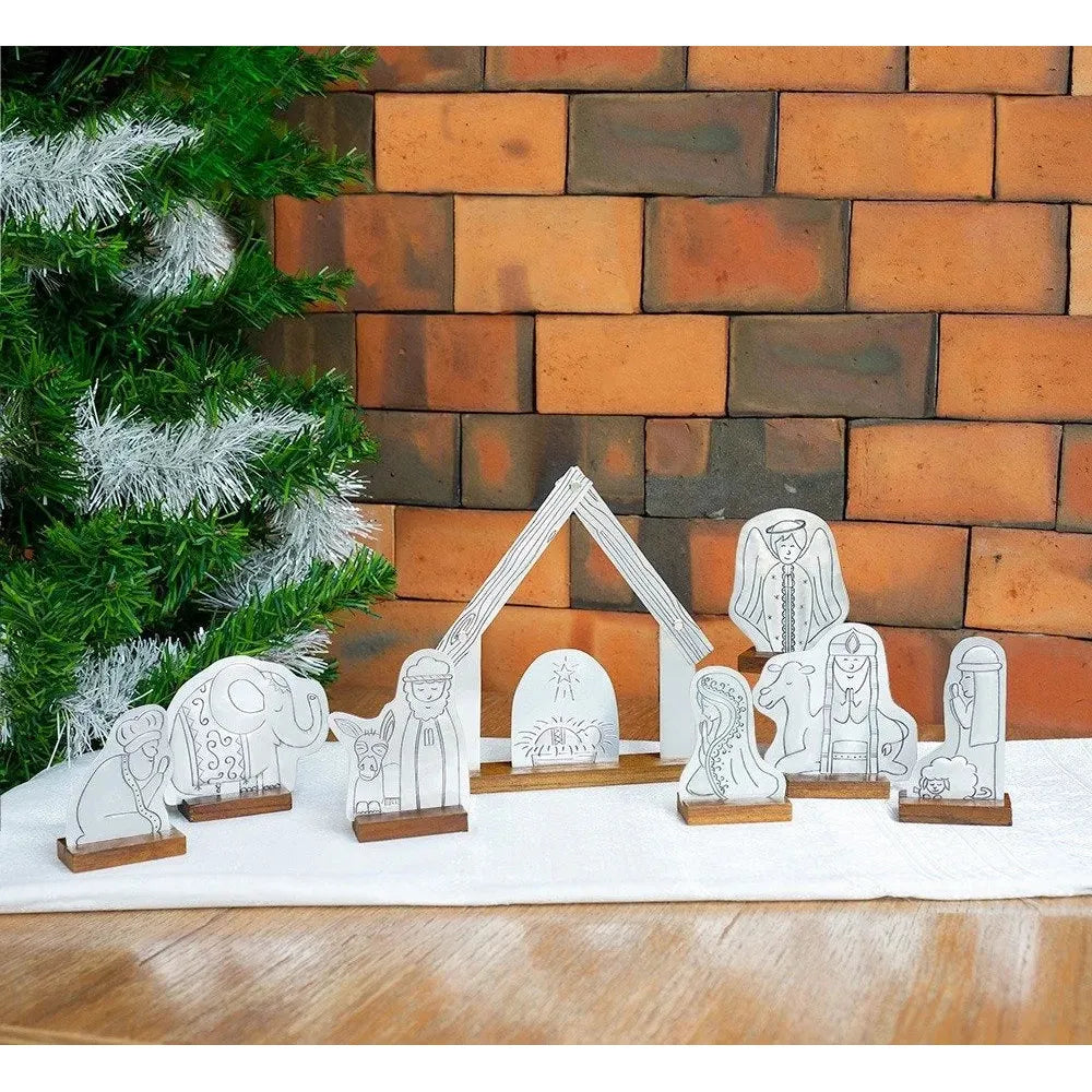 Tin Nativity Set
