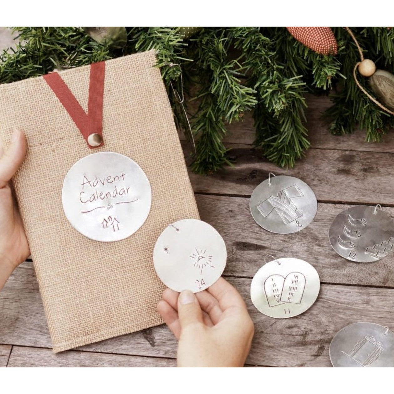 Tin Ornament Advent Calendar Set