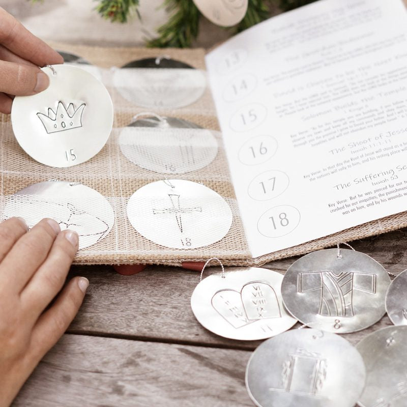 Tin Ornament Advent Calendar Set