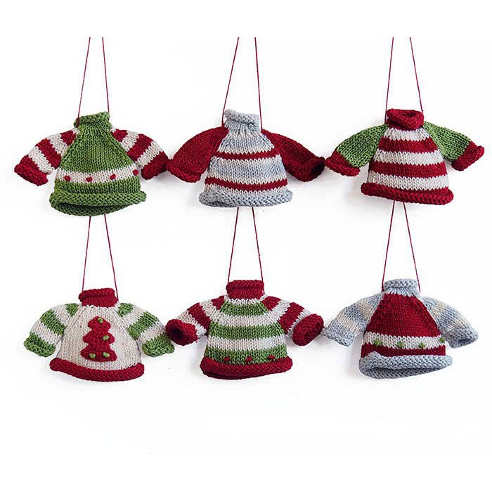 Tiny Sweater Ornament- Assorted Styles- Sold Individually