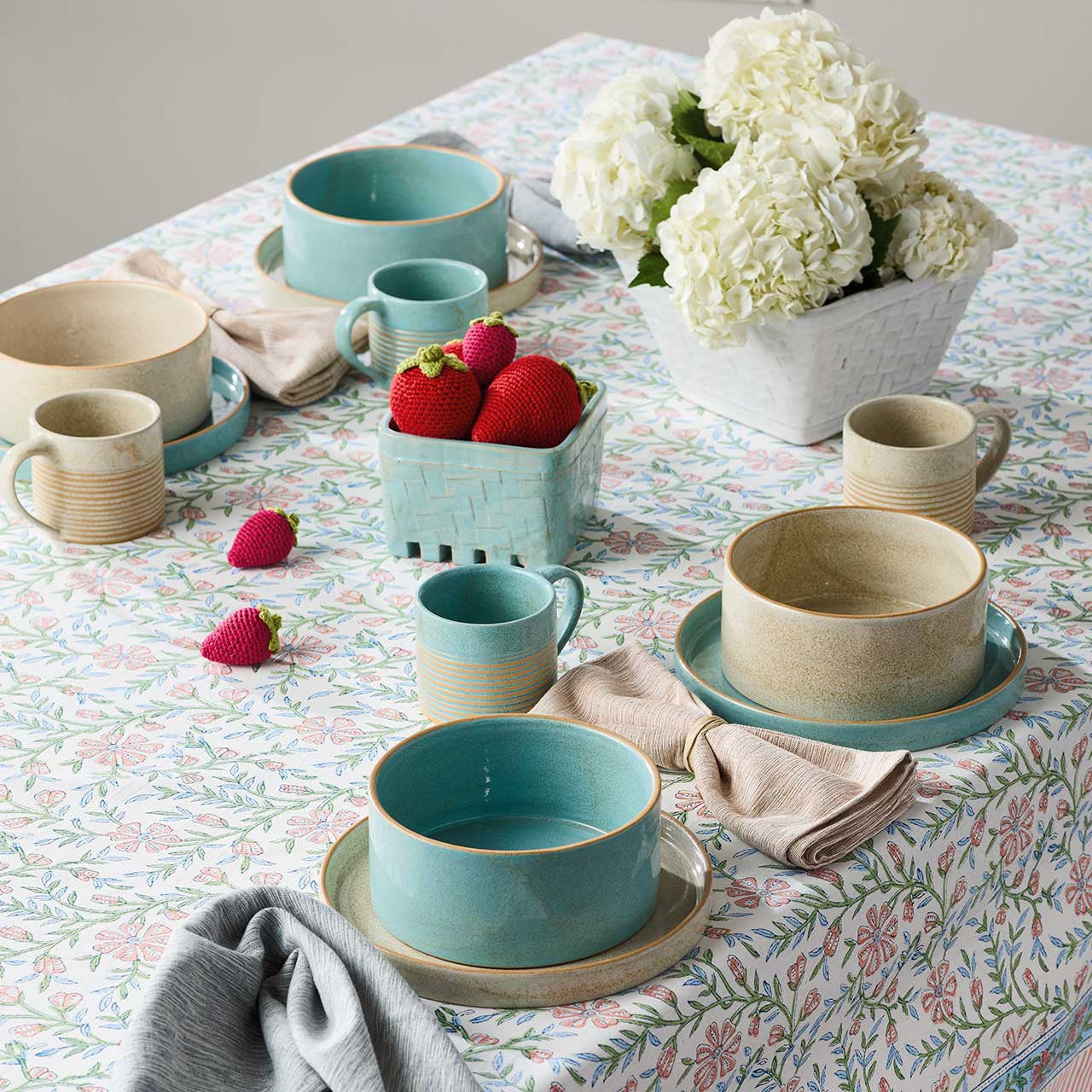 Turquoise Ceramic Berry Basket (*Local Pickup/Local Delivery Only)