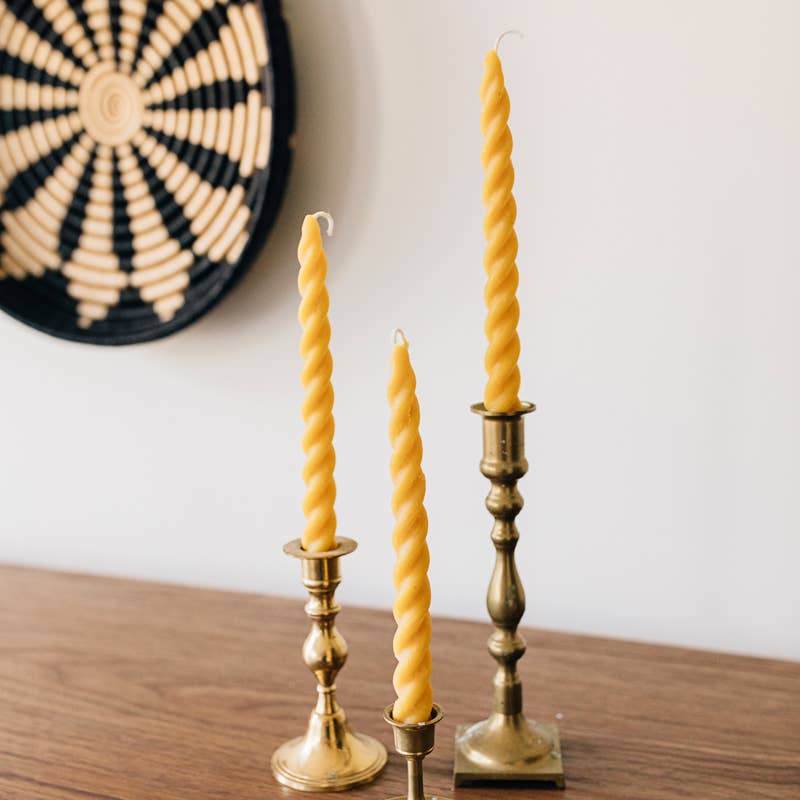 Twisted Taper Candles - Set of Three