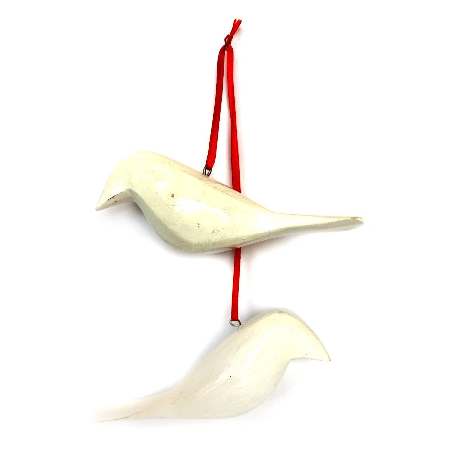Two Turtledoves Wood Ornament