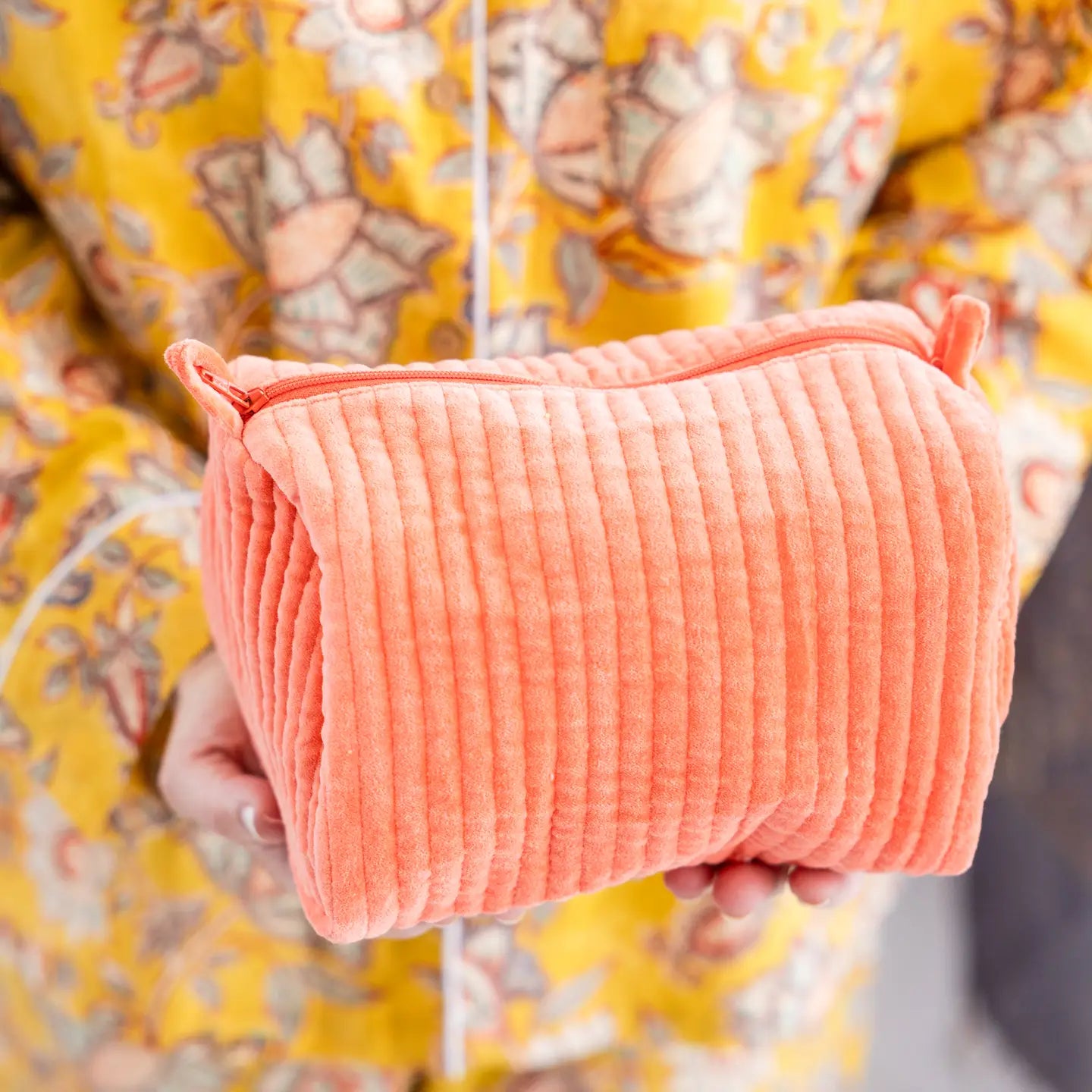 Velvet Cosmetic Pouch-Assorted Colors