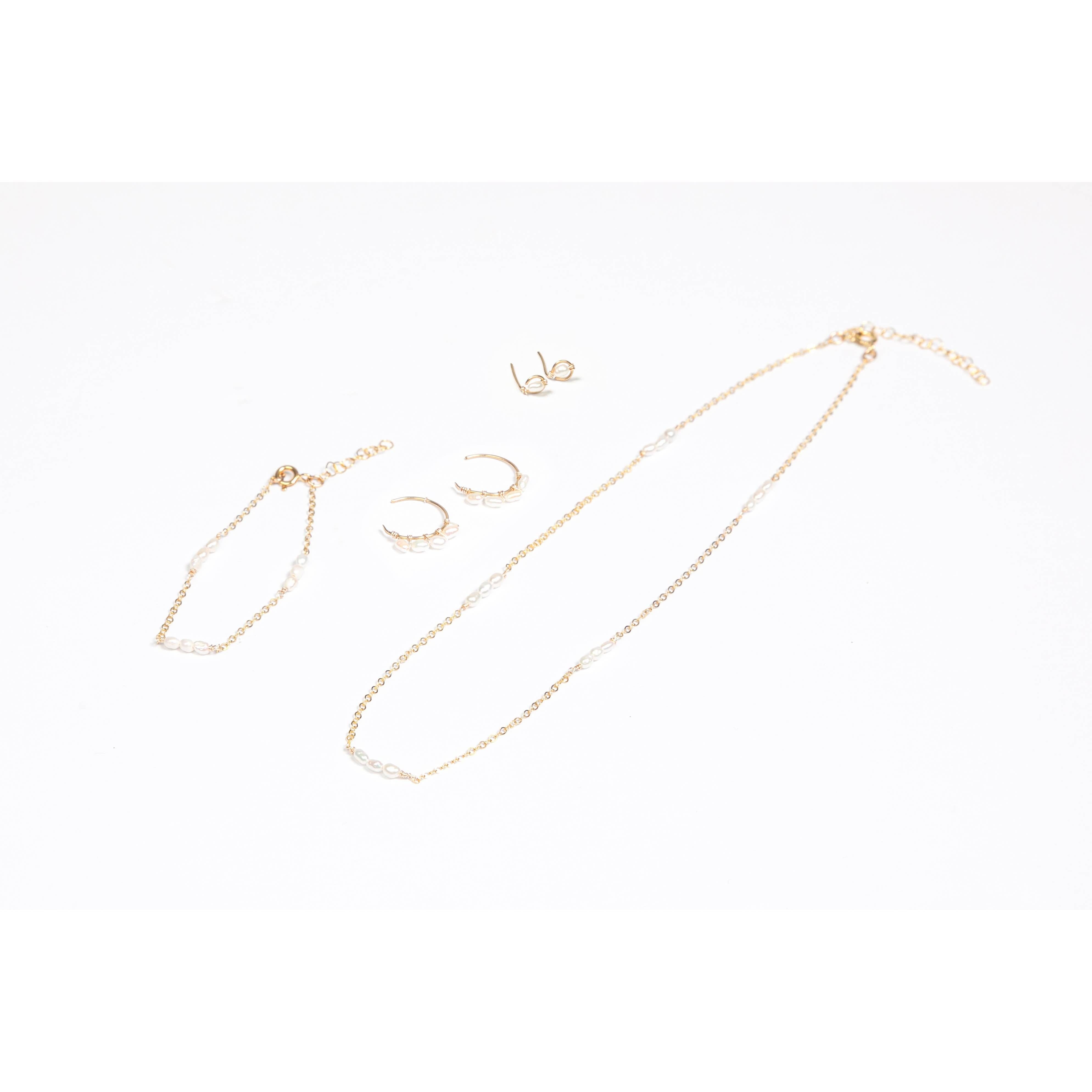 Victoria Rice Pearl Hoop Earrings