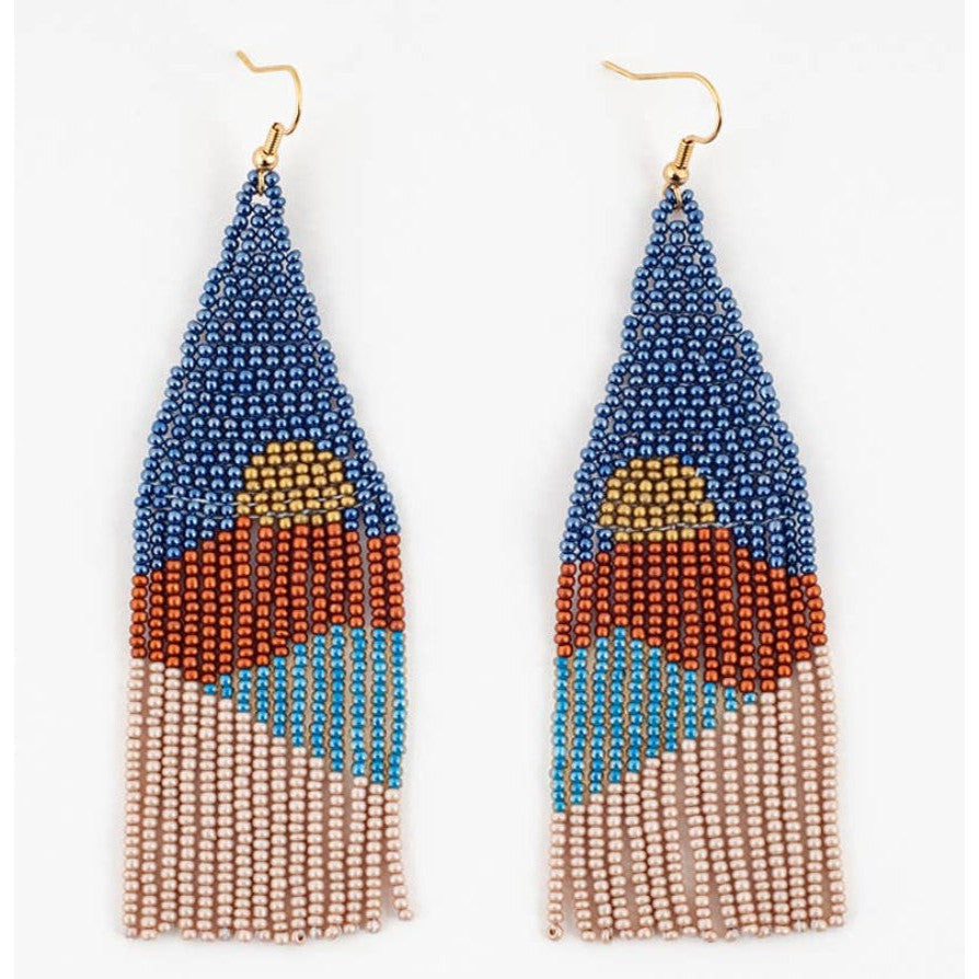 Vista Beaded Fringe Earring- Assorted Colors