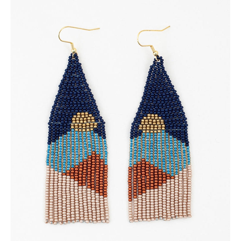Vista Beaded Fringe Earring- Assorted Colors