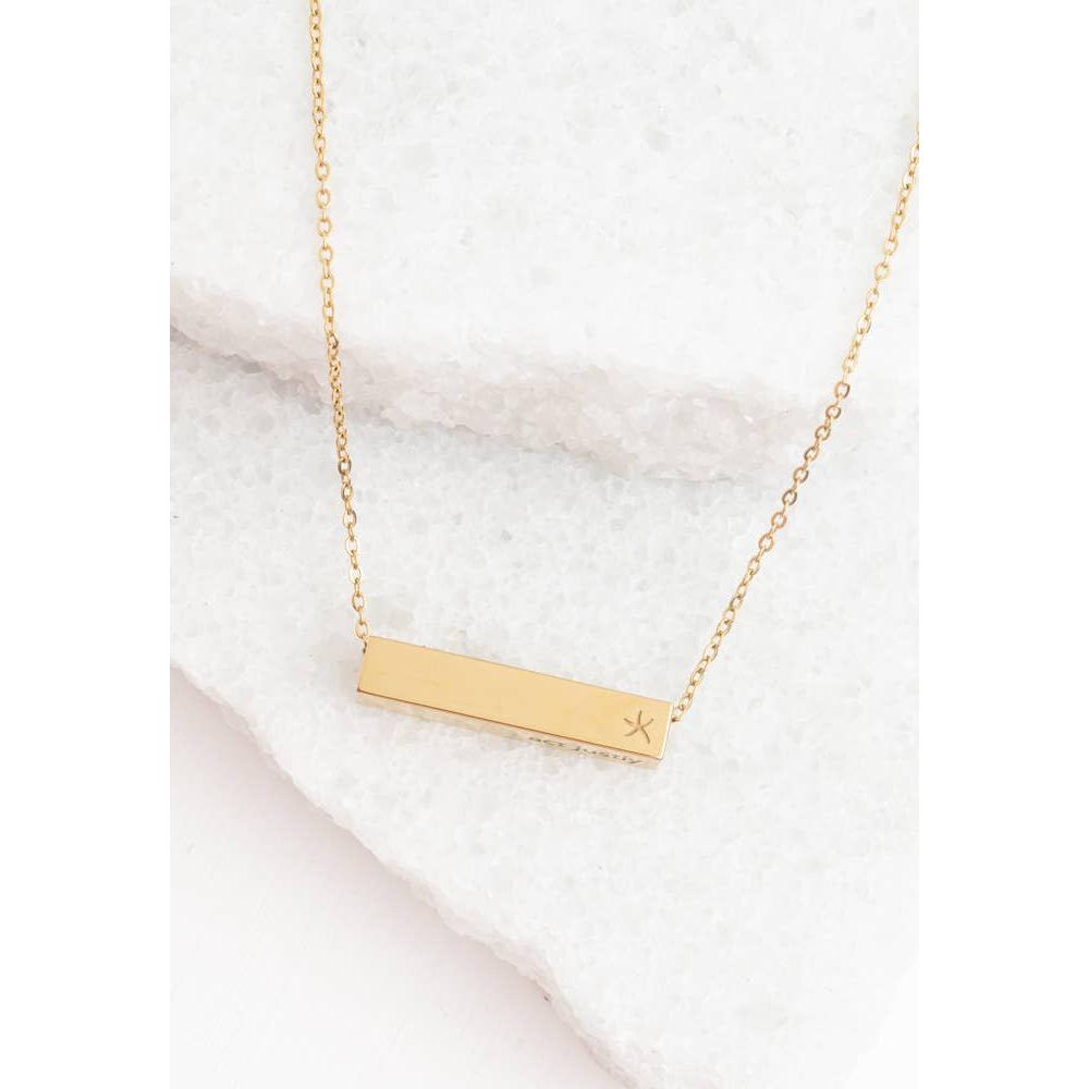 Walk Humbly Bar Necklace