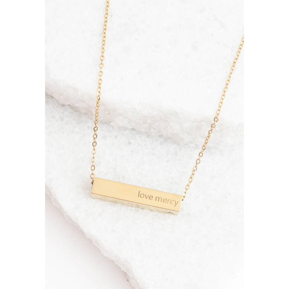 Walk Humbly Bar Necklace