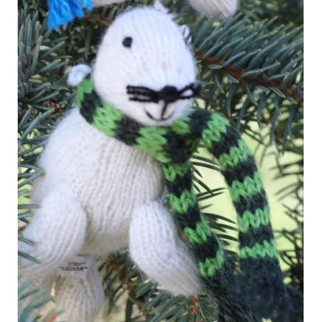 White Seal Knit Ornament- Sold Individually