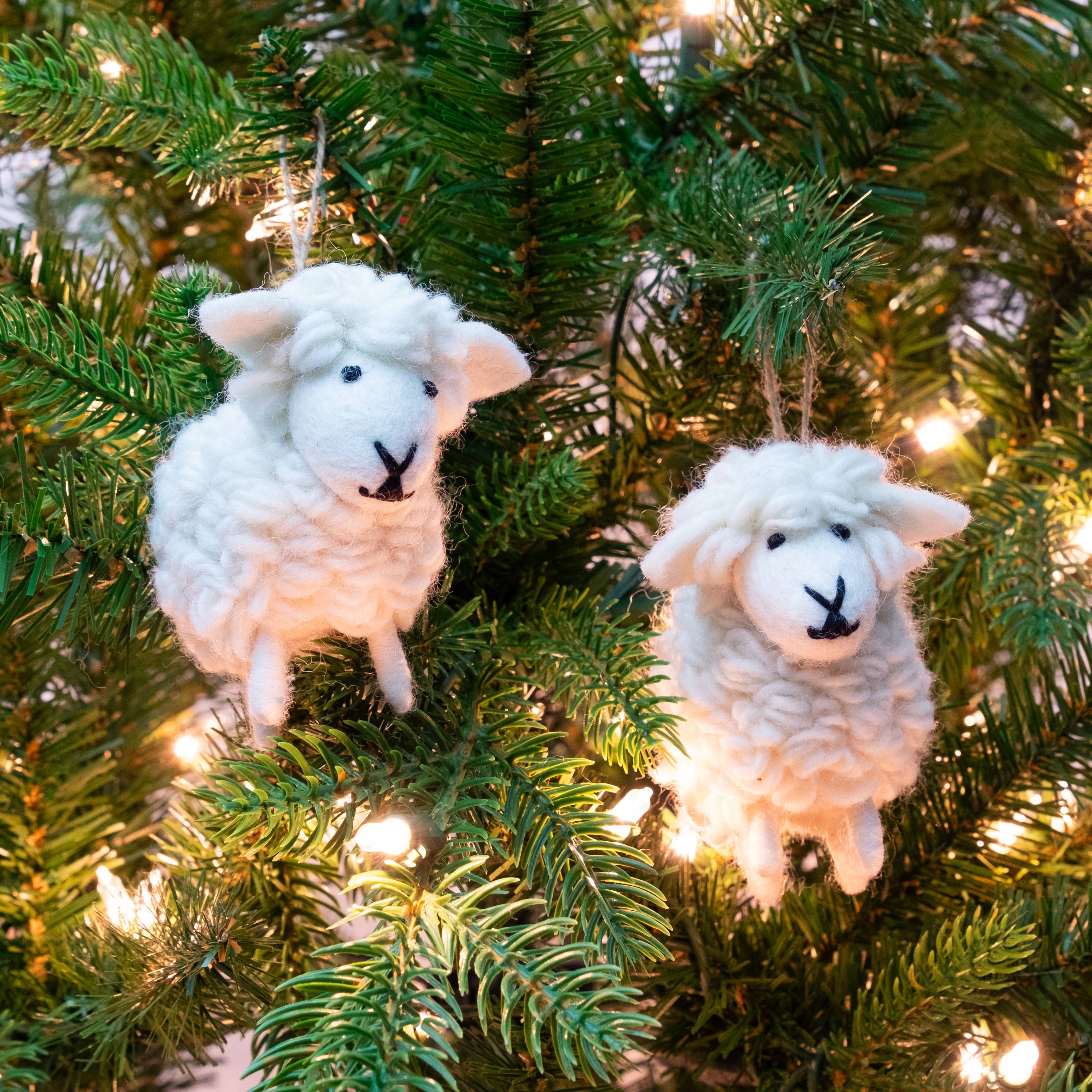 White Sheep Ornament #2- Sold Individually