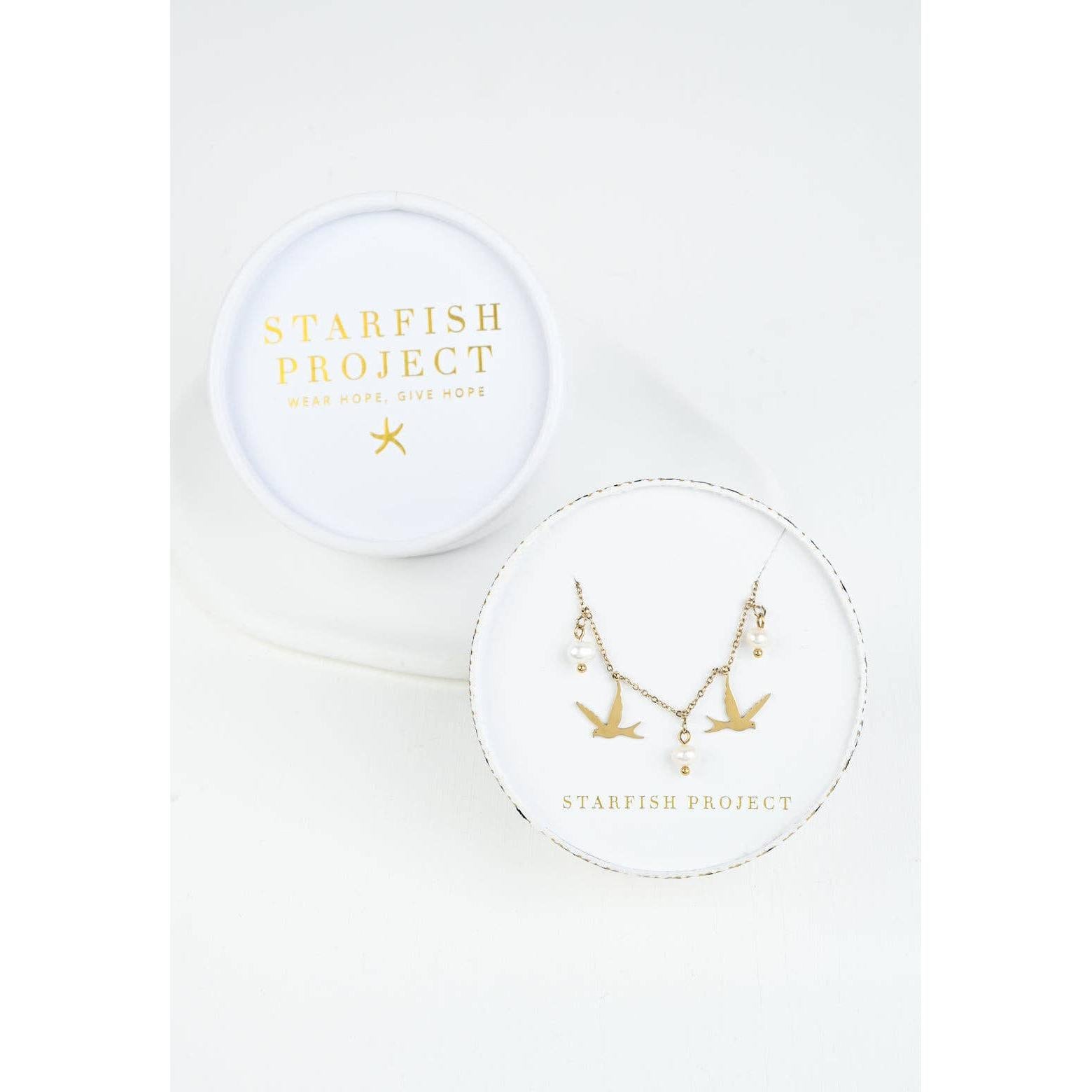 Wings of Hope Pearl Necklace