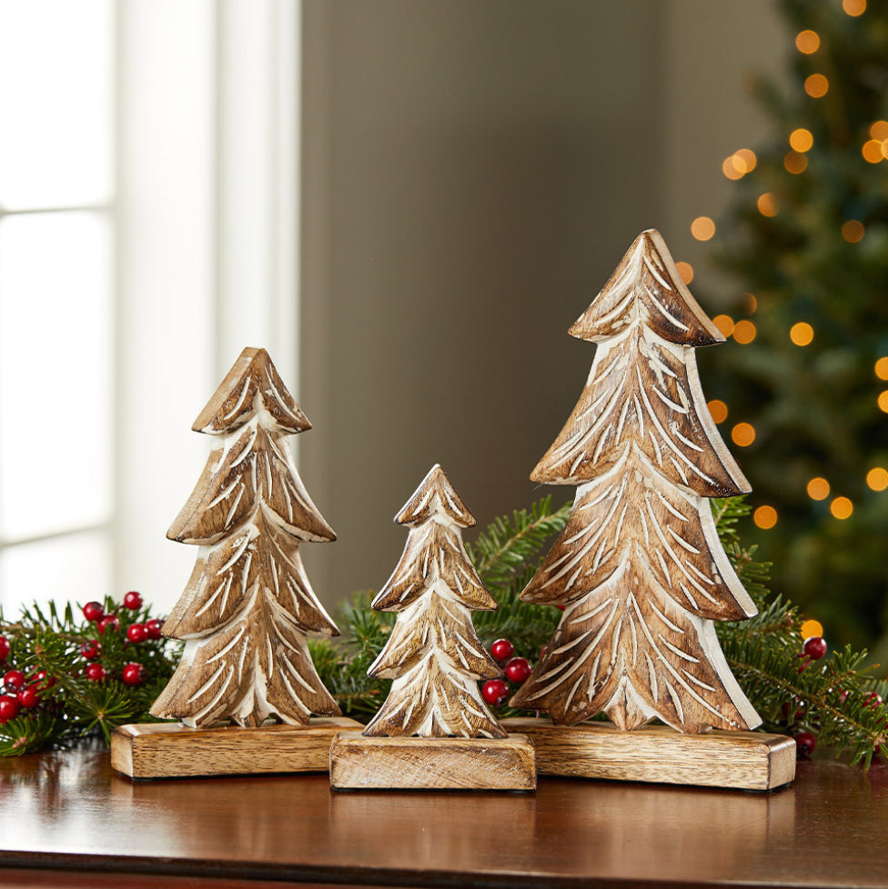 Winter Pine Trees - Set of 3