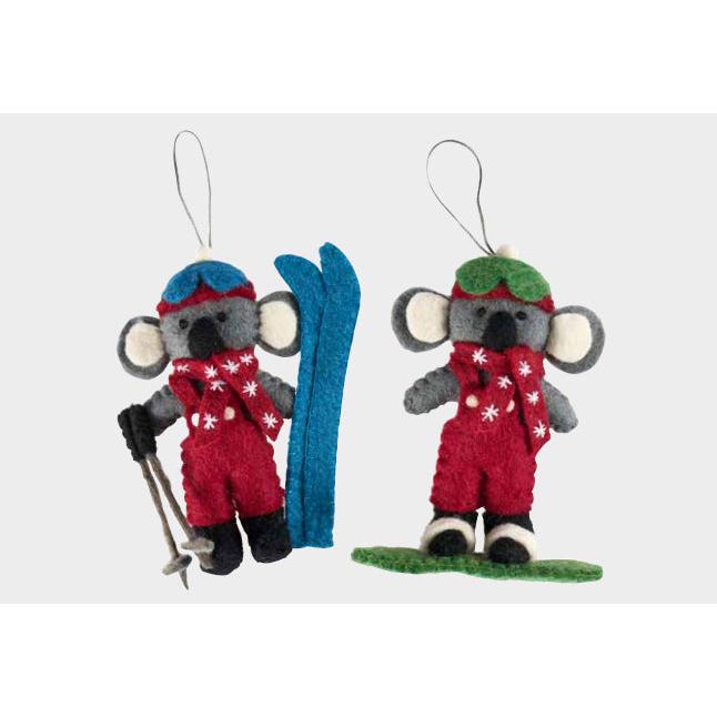 Winter Sports Koala Ornament- Assorted Styles- Sold Individually