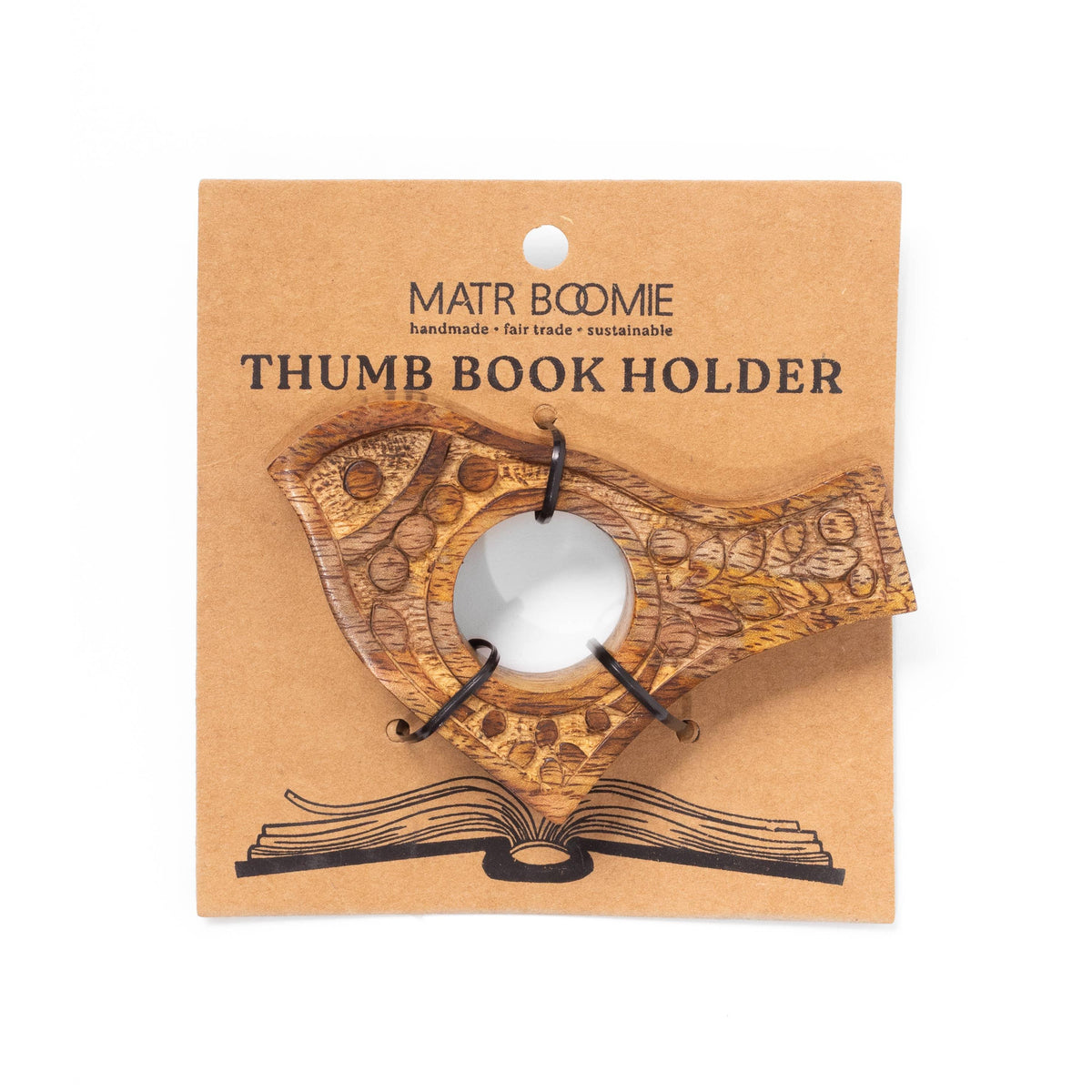 Wooden Bird Thumb Book Page Holder