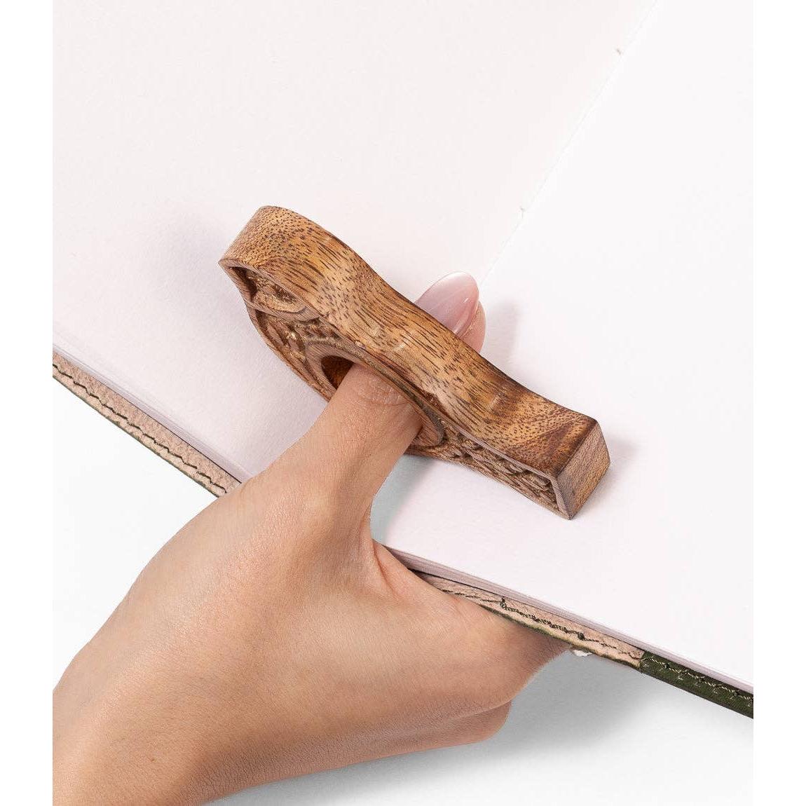 Wooden Bird Thumb Book Page Holder