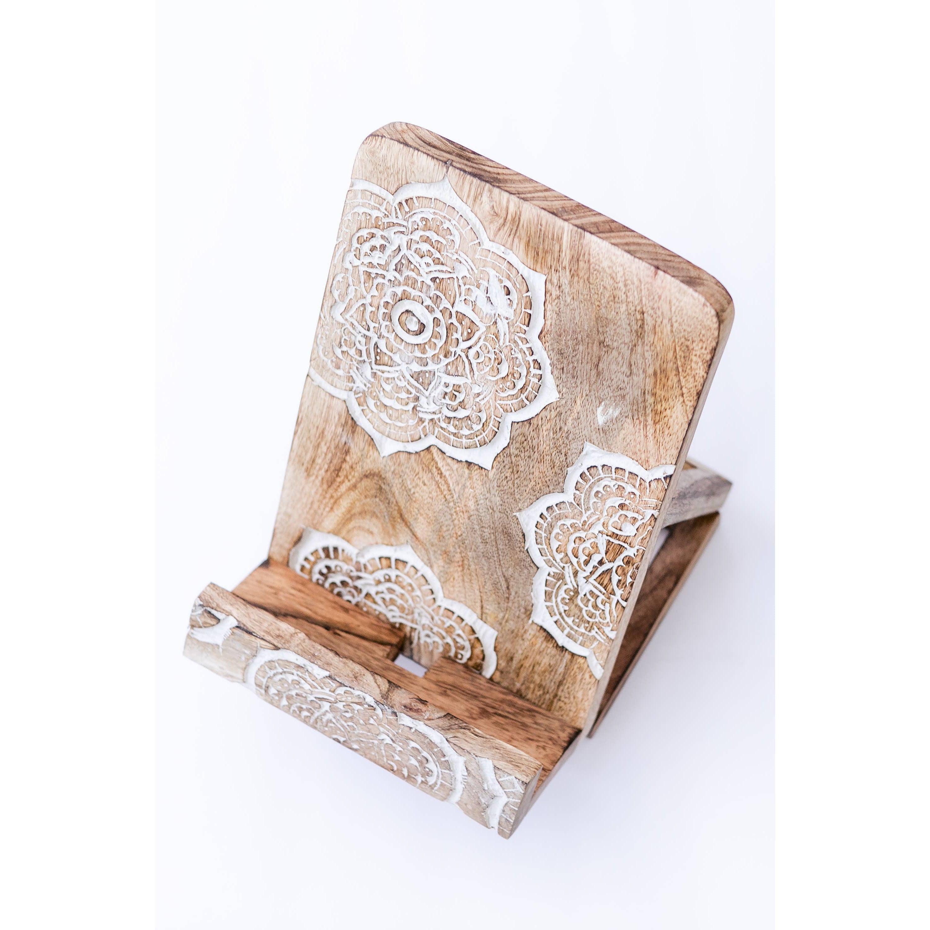 Wooden Mandala Tablet/Book Holder