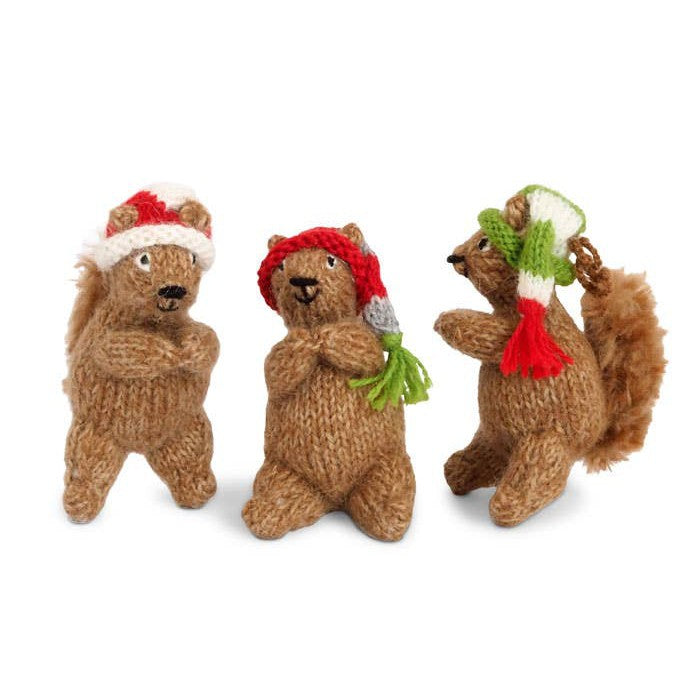 Woodland Squirrel Ornament- Sold Individually