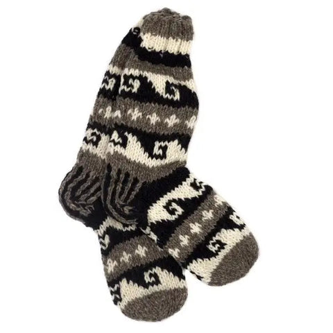 Woollen Annapurna Socks - Black and White