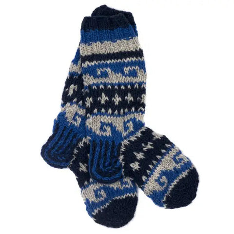 Woollen Annapurna Socks - Dark Blue