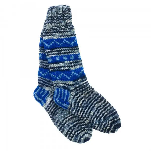 Woollen Fuji Socks - Blue
