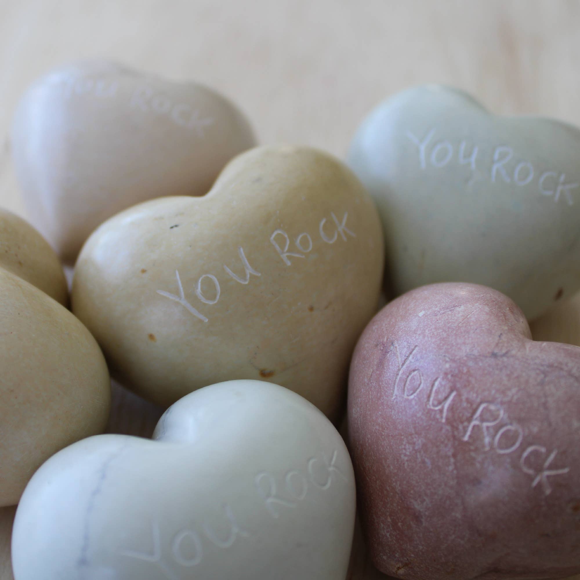 “You Rock” Stone Heart- Sold Individually