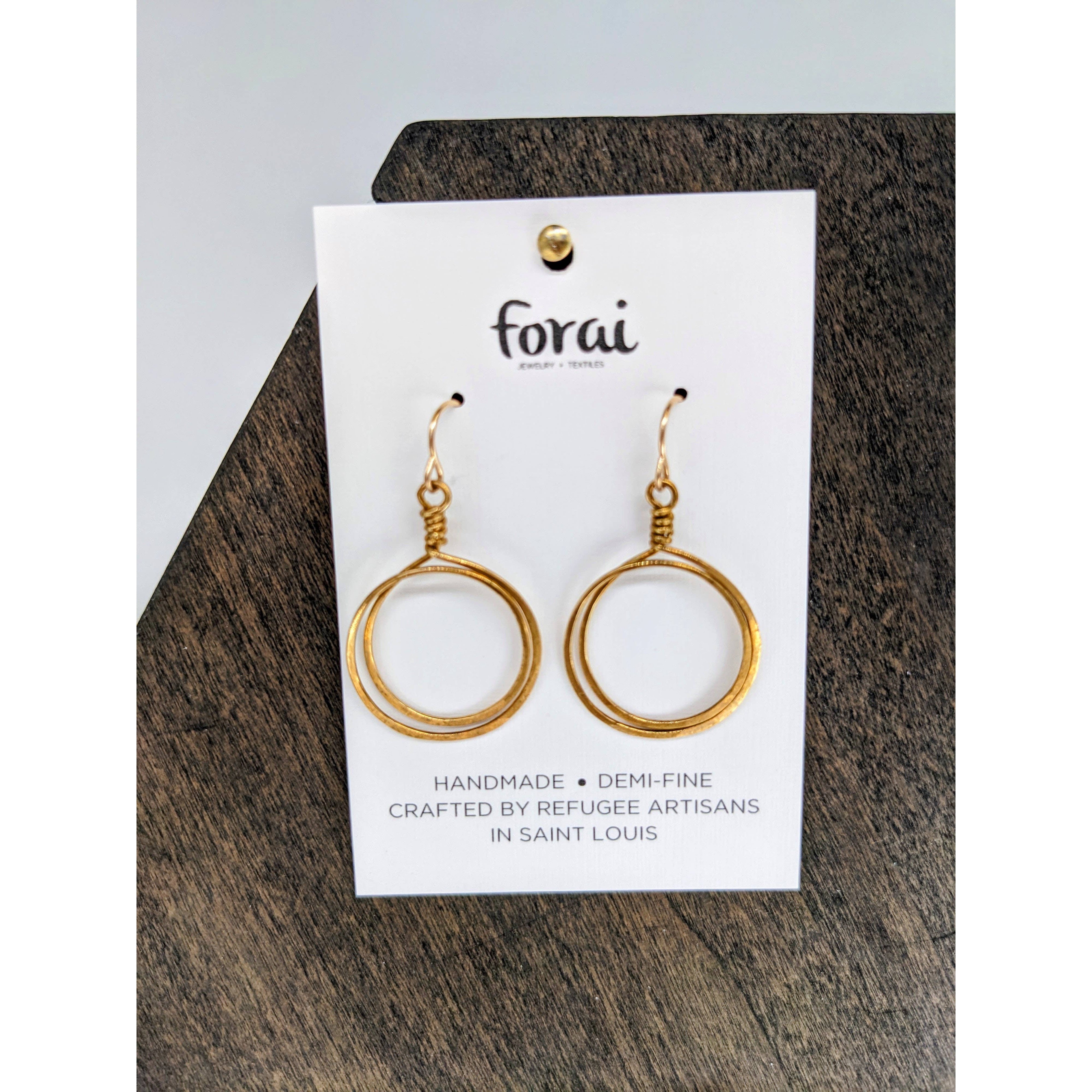 Zomi Circles of Unity Earrings in Gold