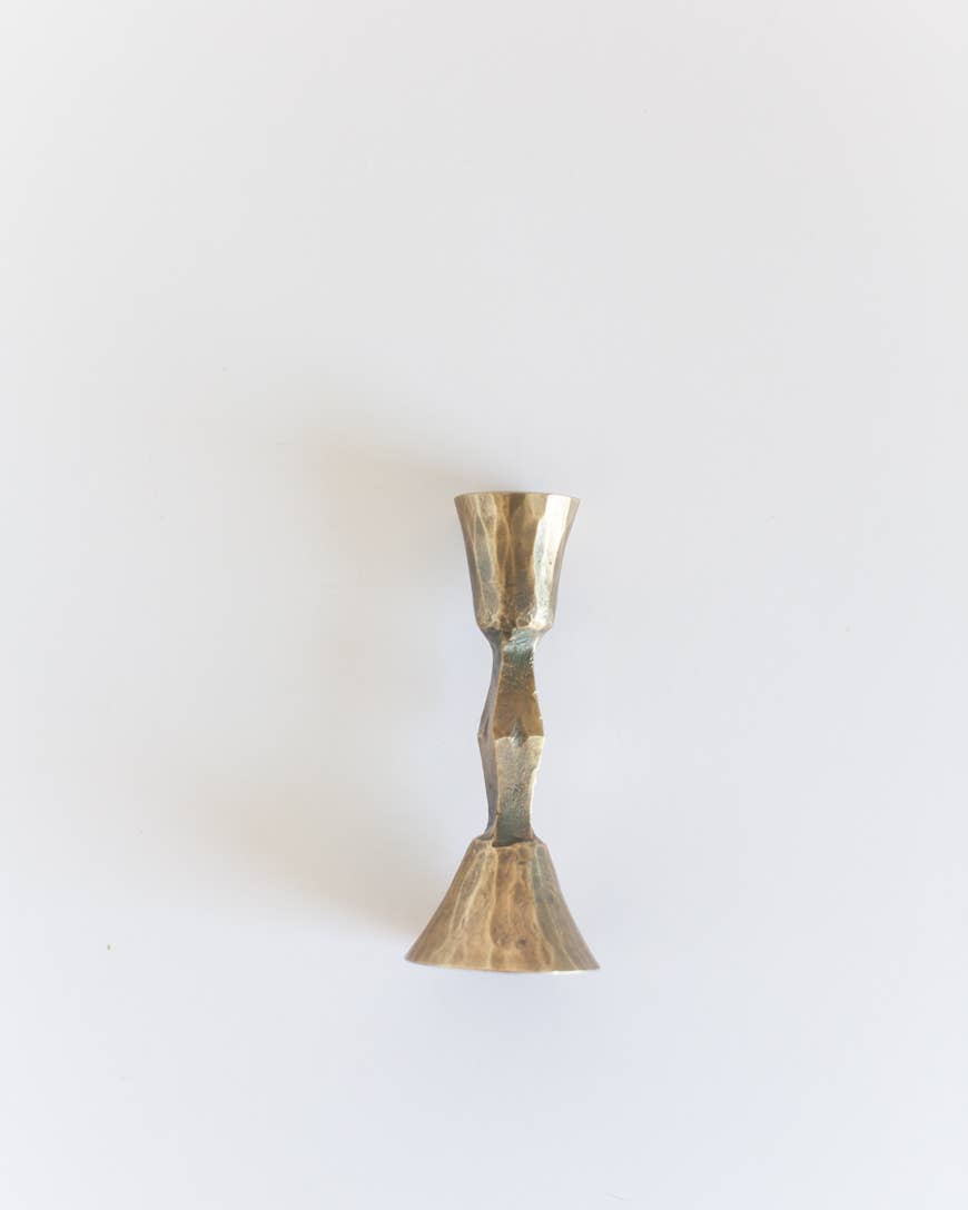 Low Diamond Hand-Forged Iron Candle Stand- Assorted Colors