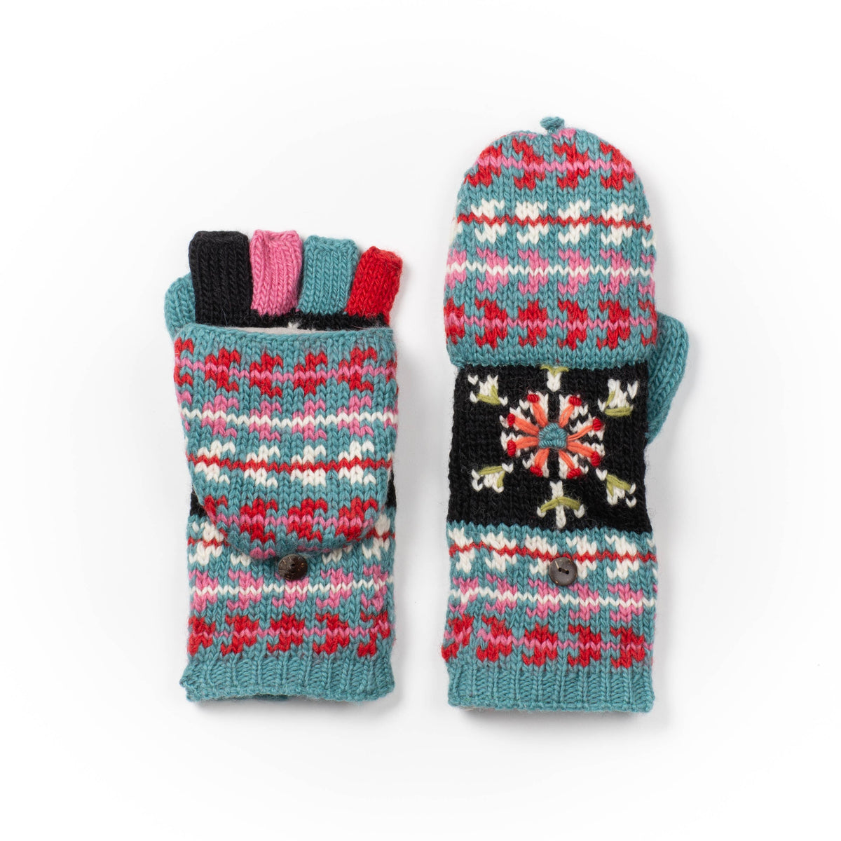 Fussen Knit Wool Convertible Mittens