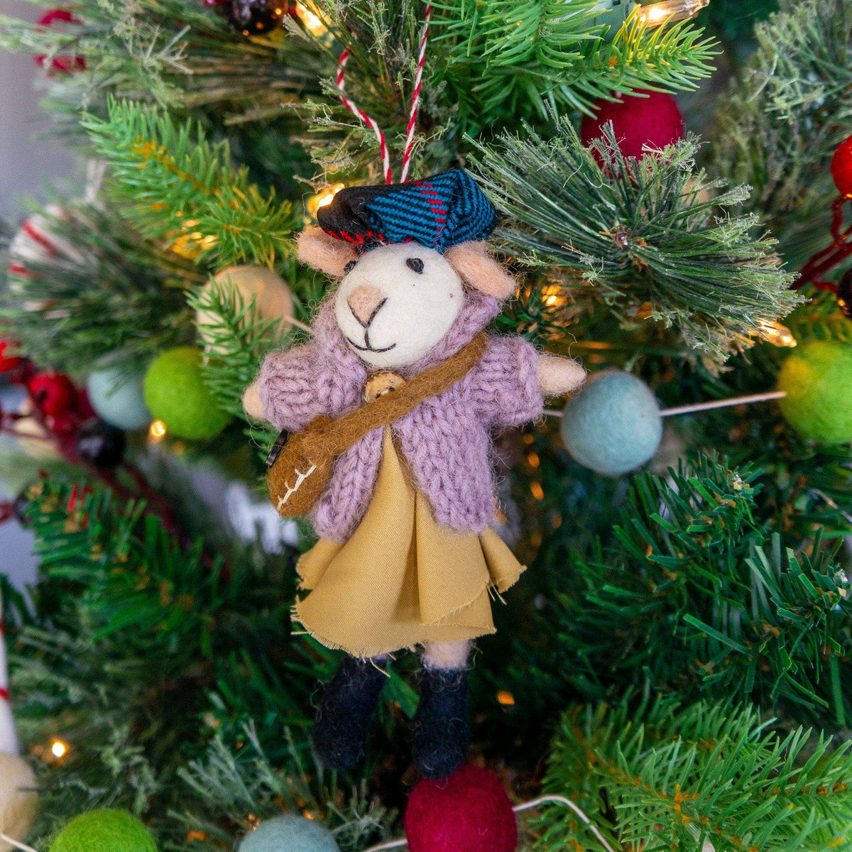 Felt Wool Mouse Ornaments- Assorted Styles- Sold Individually