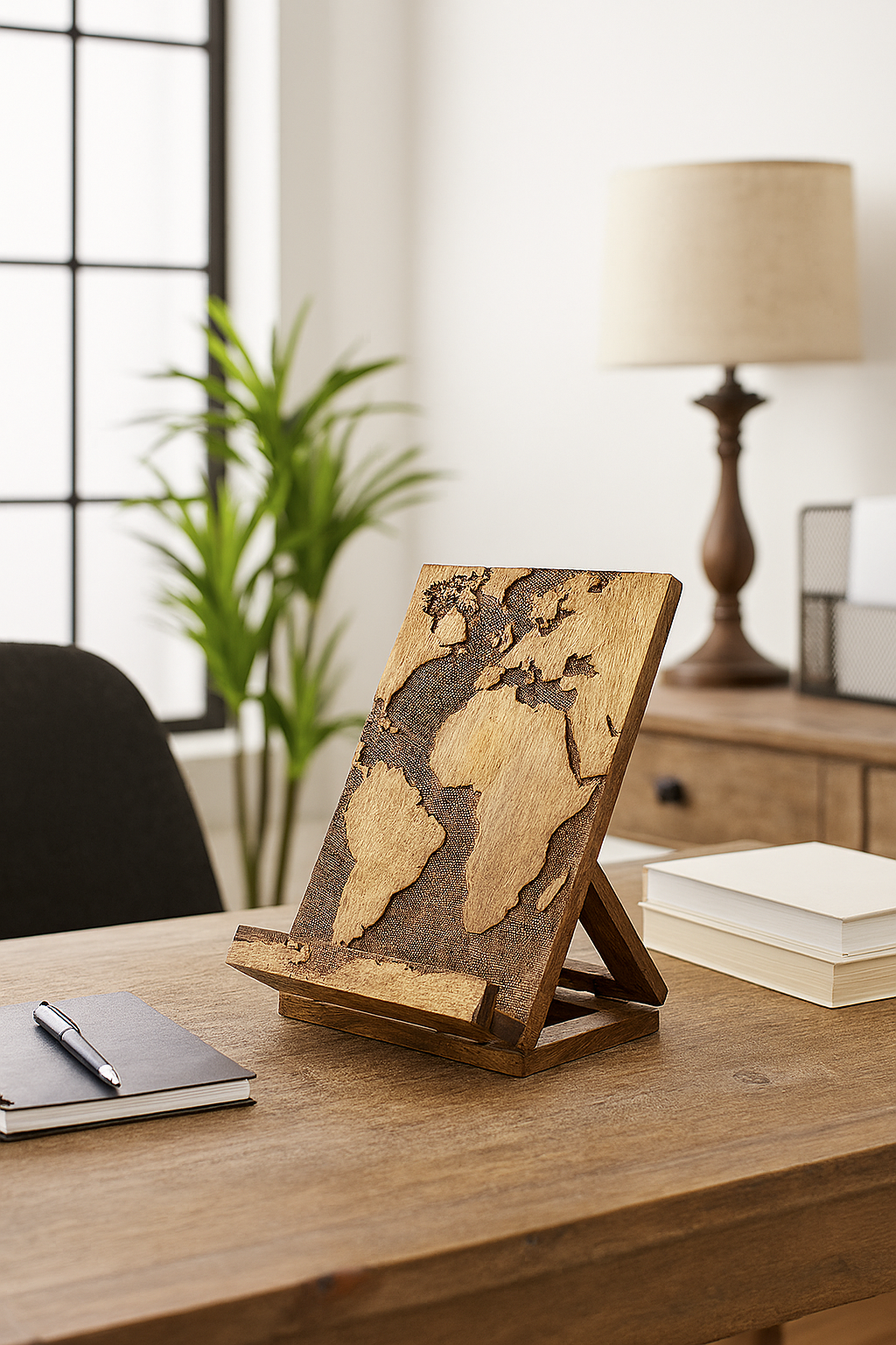 Wooden World Map Stand (*Local Delivery/Local Pickup Ony)