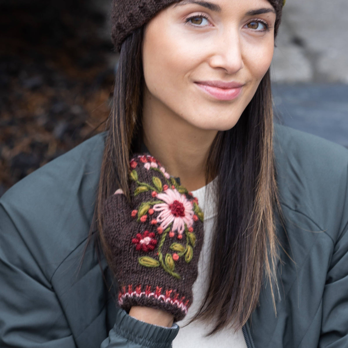 Olivia Knit Wool Handwarmers- Assorted Colors