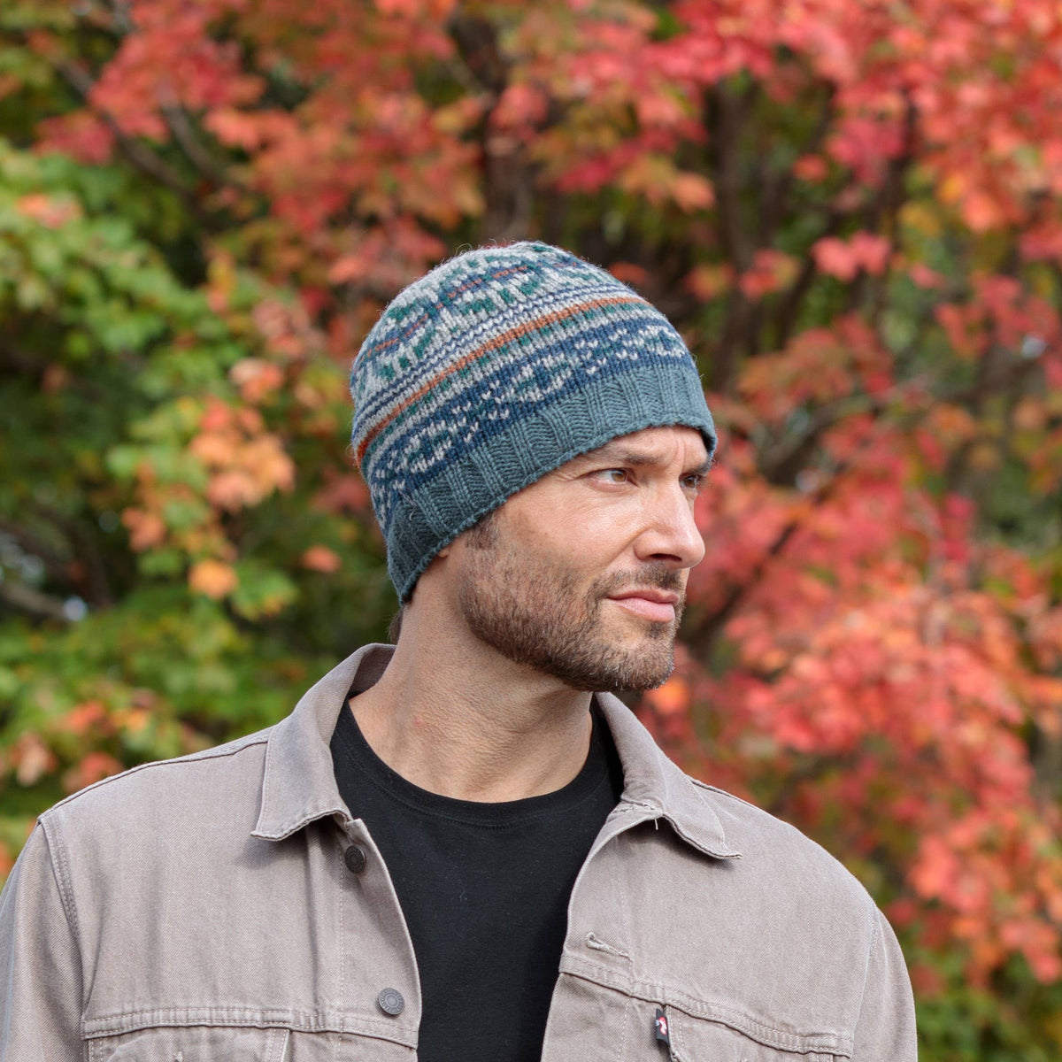 Axel Fair Isle Knit Wool Hat- Assorted Colors