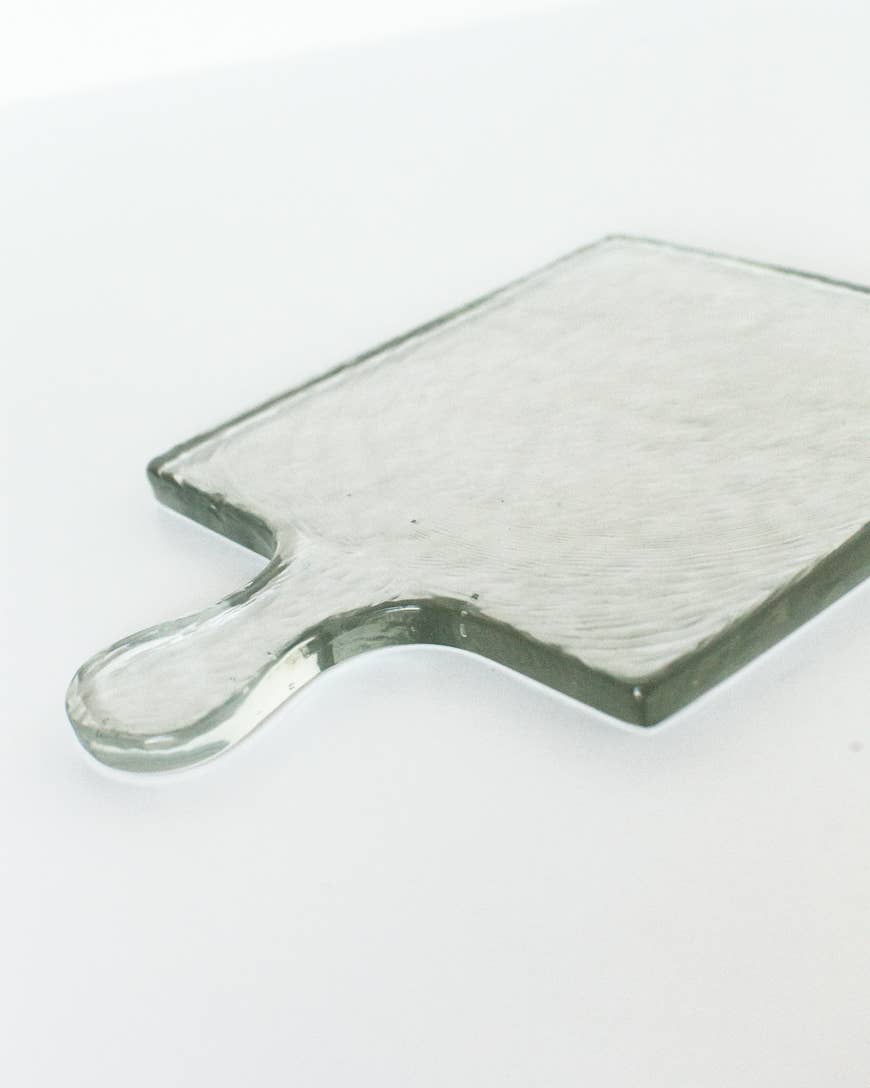 Handblown Hammered Glass Serving Board- Assorted Colors- Sold Individually (*Local Pickup/Local Delivery Only)