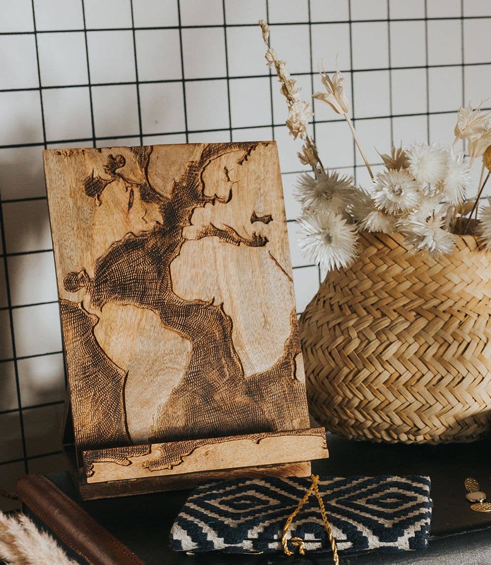 Wooden World Map Stand (*Local Delivery/Local Pickup Ony)