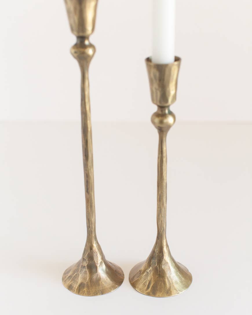 Gemini Hand-Forged Iron Candle Stands- Assorted Colors/Sizes- Sold Individually