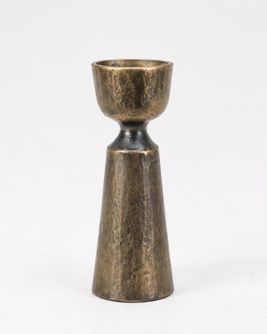 Foundry Hand-Forged Iron Candle Holder- Assorted Colors- Sold Individually