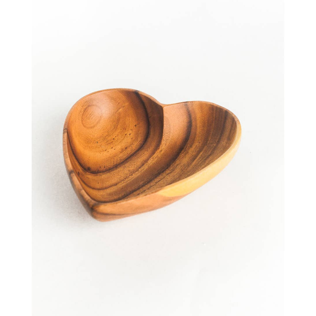 Acacia Wood 10" Heart Bowl (*Local Pickup/Local Delivery Only)