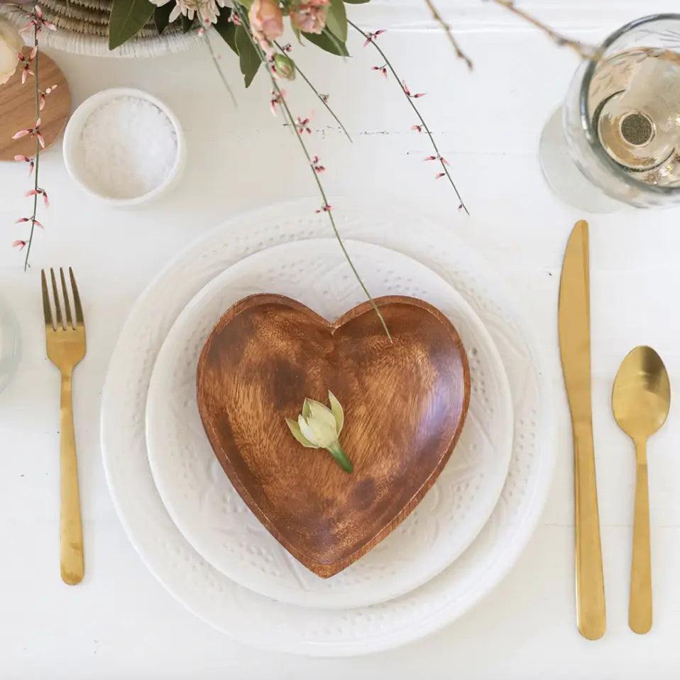 Acacia Wood Heart Tray