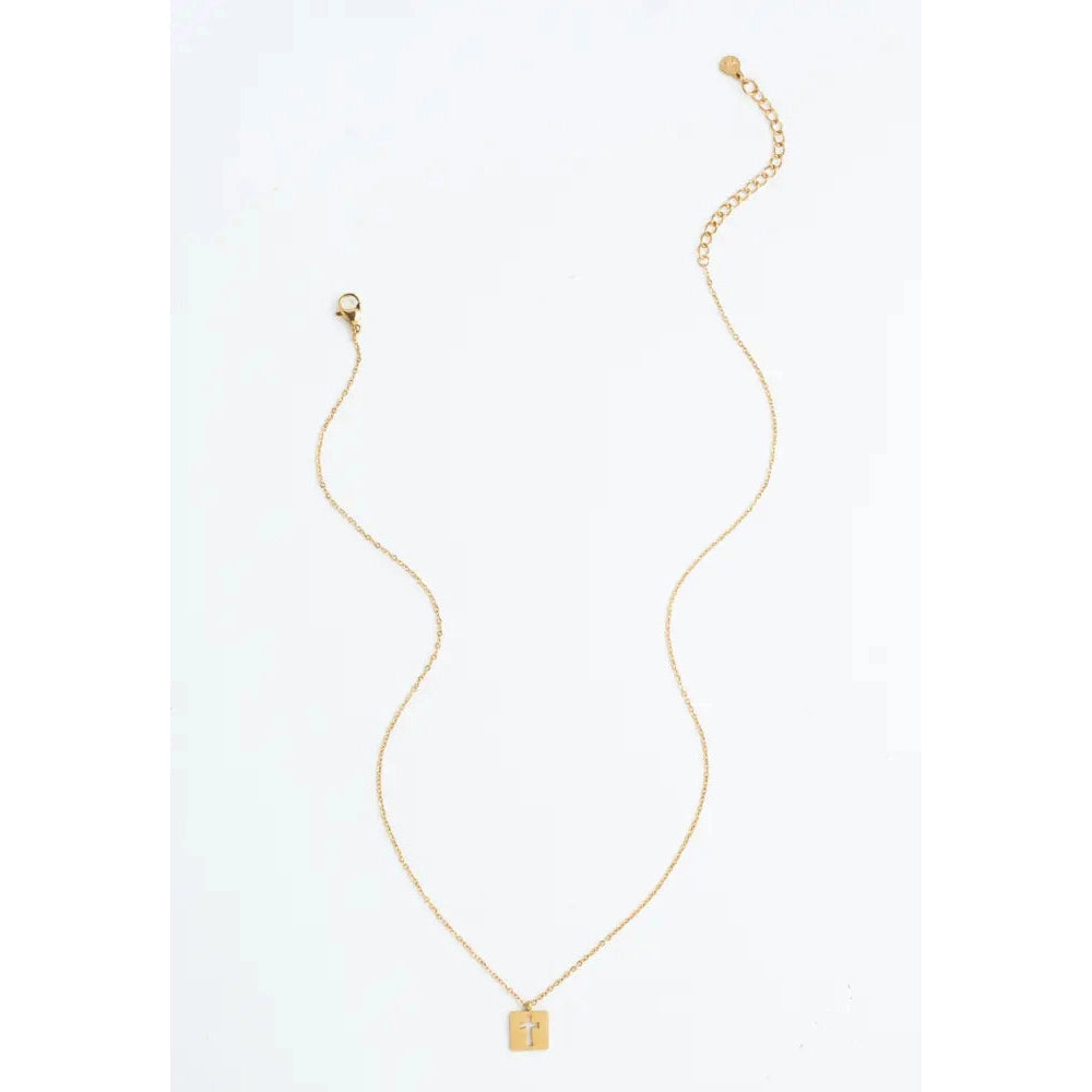 Axis Gold Cross Necklace