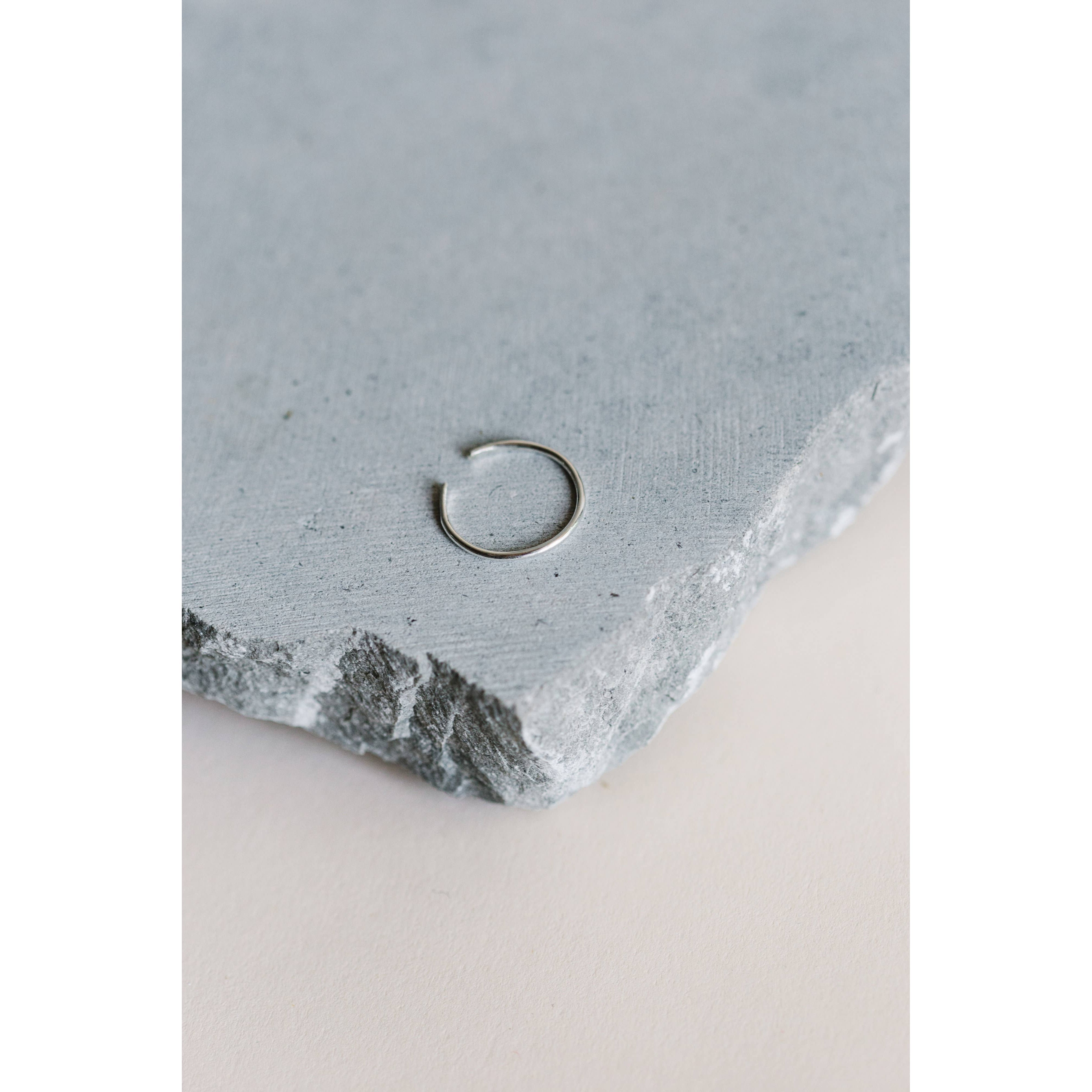 Bare Minimalist Hammered Open Shank Rings Sterling Silver