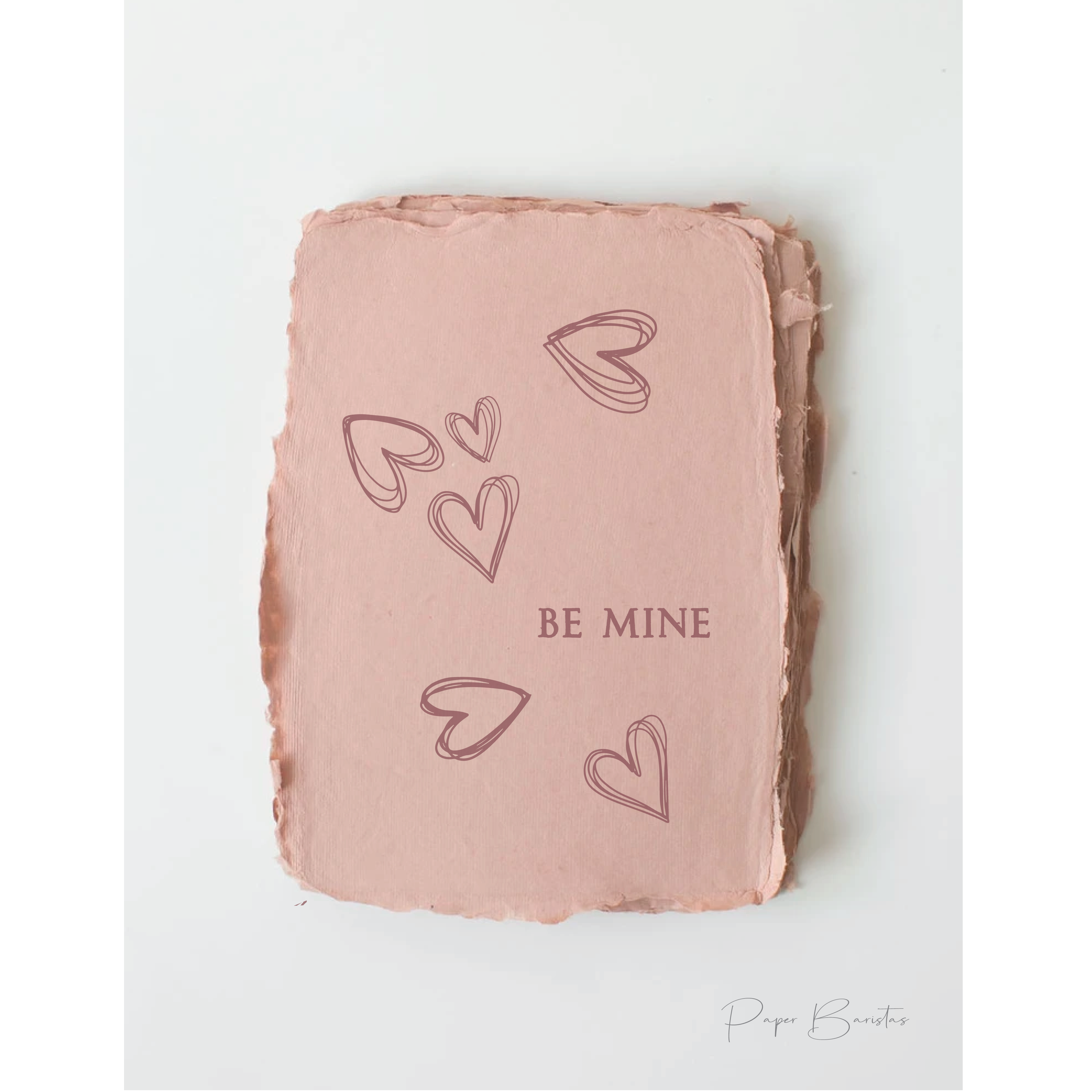 "Be Mine." Love Valentines Greeting Card