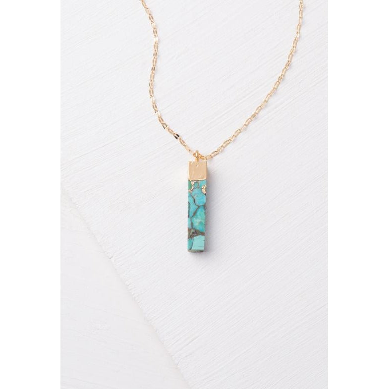 Brayden Turquoise Pendant Necklace- Assorted Colors