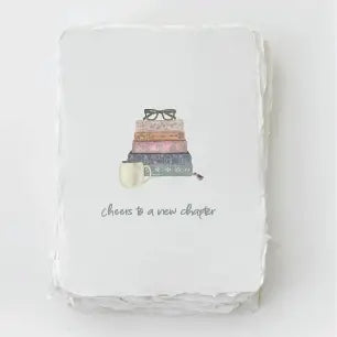 "Cheers to a new chapter" Graduation Greeting Card