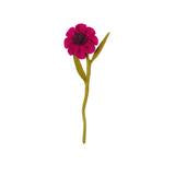 Felt Anemone Flower- Assorted Colors- Sold Individually